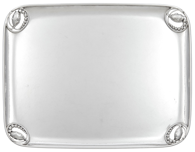 ‘Georg Jensen Sterling Silver Blossom Pattern Tray Pattern no. 2 D’, circa 1960, Design/Decorative Art, Doyle