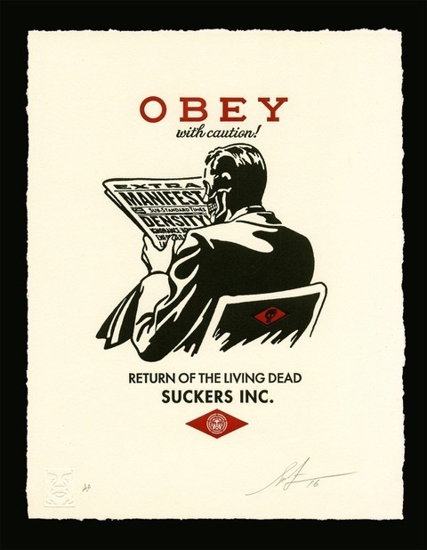 Shepard Fairey (OBEY), ‘obey with caution letterpress’, 2017, Rudolf Budja Gallery