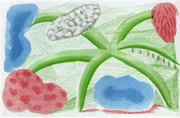 David Hockney - Landscape with a plant