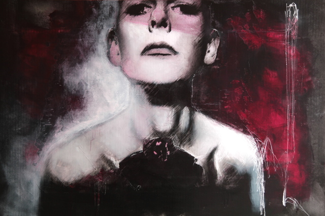 Virginie Bocaert, ‘Je peux voir’, 2014, Painting, Mixed media on board, Thompson Landry Gallery