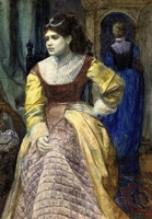 A Venetian lady at her toilet
