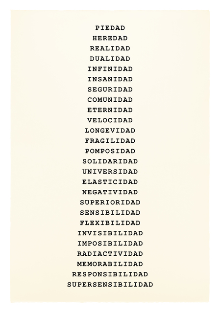 Julian Simmons, ‘DAD LIST’, 2014, Print, Inkjet print on Velin BFK Rives, 100% cotton rag 280gsm. Edition of 6. Signed and number on verso., Paul Stolper Gallery