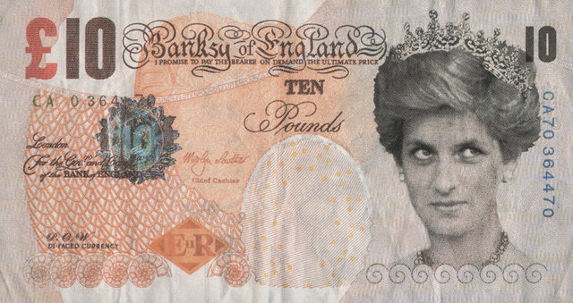 Banksy, ‘Di-Faced Tenner, 10 GBP Note’, 2005, Print, Offset lithograph in colors on paper, Heritage Auctions