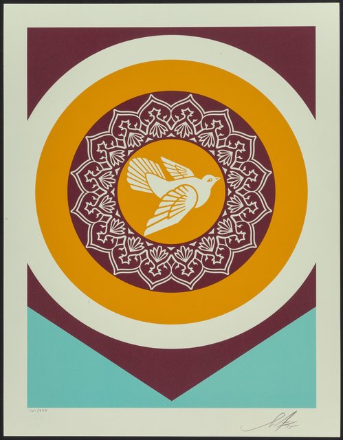 Shepard Fairey, ‘Untitled, from Obey Peace Series 2 (Doves)’, 2015, Print, Silkscreen in colors on Stonehenge Natural paper, Heritage Auctions