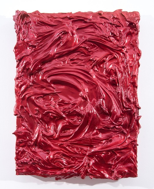 Shayne Dark, ‘Storm Surge Red’, 2019, Painting, Acrylic, durabond, resin on wood panel, Oeno Gallery
