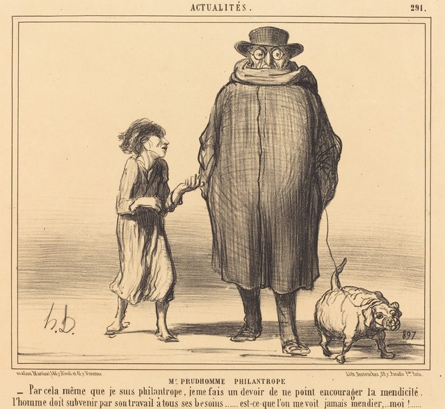 Honoré Daumier, ‘M. Prudhomme Philantrope’, 1856, National Gallery of Art, Washington, D.C.