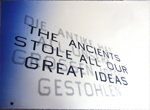 Ed Ruscha, ‘Mark Twain Quote (The Ancients Stole All Our Great Ideas)’, 2012, Print, Lithograph, Pop Fine Art