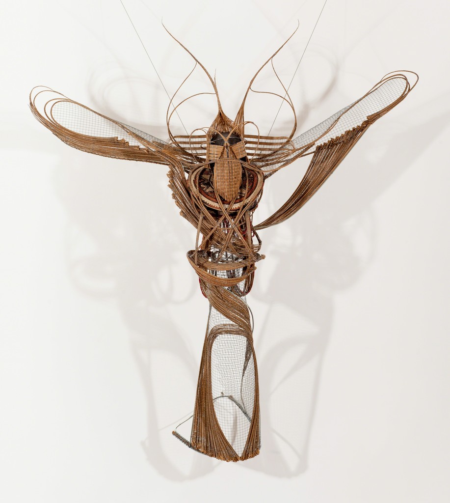 Adejoke Tugbiyele, Flight of Revelation, 2011. Palm stems, steel wire, trivet and mannequin head, 183 x 152 x 82 cm, Photo: Jonathan Greet, Courtesy October Gallery, London Adejoke Tugbiyele, Flight of Revelation, 2011. Palm stems, steel wire, trivet and mannequin head, 183 x 152 x 82 cm, Photo: Jonathan Greet, Courtesy October Gallery, London