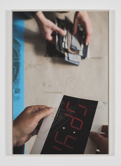 David Maljkovic, ‘Yet to be titled’, 2017, Photography, Inkjet print on cotton canvas mounted on aluminium composite panel, laser drawings, Dvir Gallery