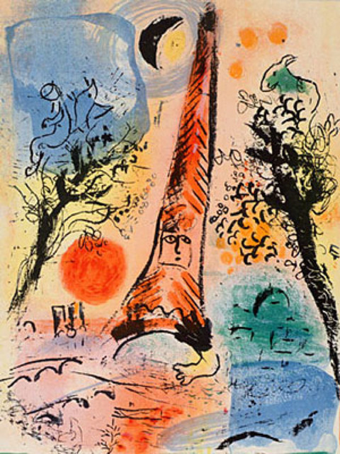 Marc Chagall, ‘Vision de Paris (Vision of Paris)’, 1960, Print, Lithograph, Galerie d'Orsay