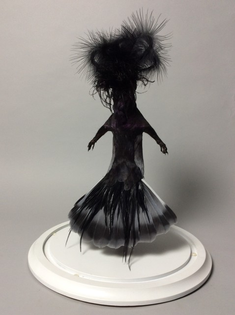 Enrique Gomez de Molina, ‘Showgirl 2’, 2019, Sculpture, Squirrel, pigeon, ostrich feathers, glass dome, Visions West Contemporary