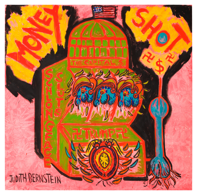 Judith Bernstein, ‘Money Shot - Green’, 2016, Painting, Acrylic and oil on canvas, Kasmin