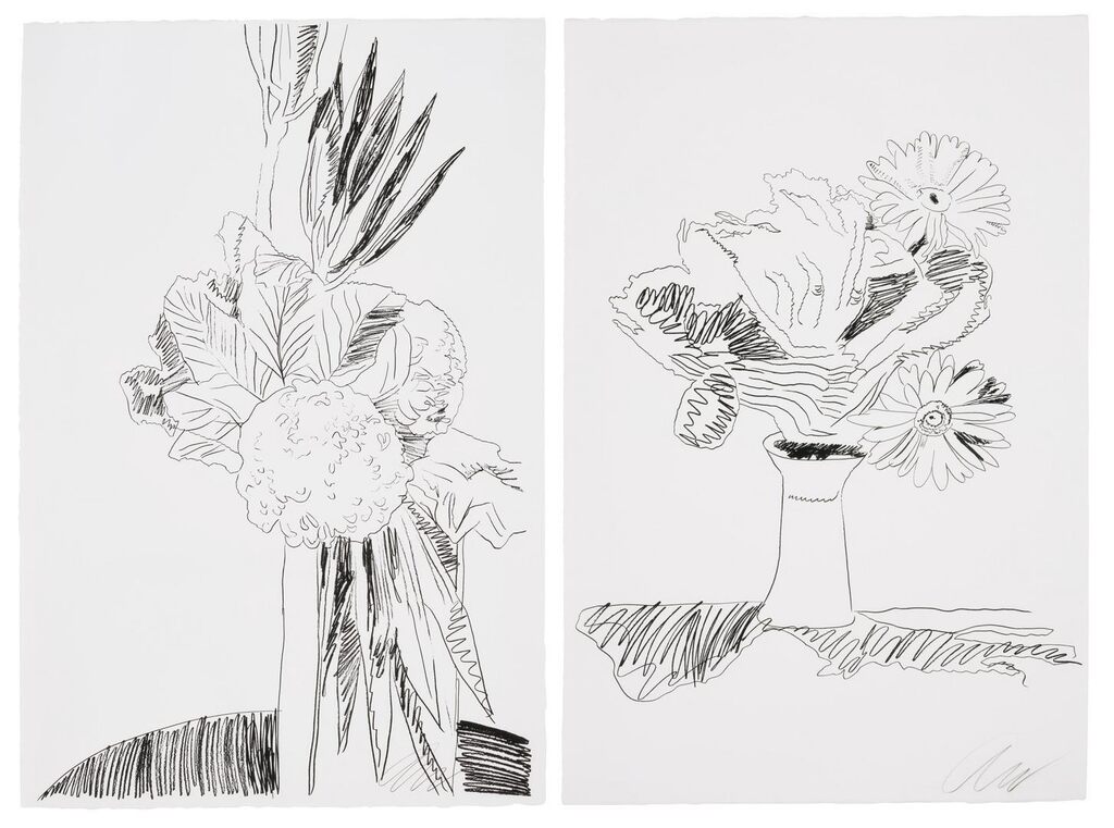 Andy Warhol - Flowers (Black and White)