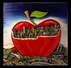 Charles Fazzino, ‘Red Apple behind the City’, 2016, art&emotion Fine Art Gallery