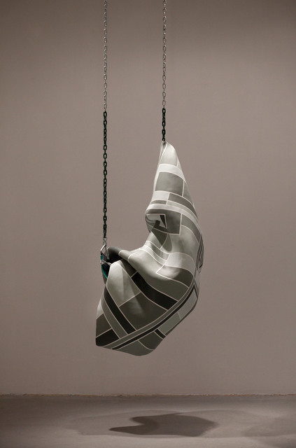 Marela Zacarias, ‘Swing’, 2012, Sculpture, Plastic swing, window screen, joint compound, polymer and acrylic paint, Sapar Contemporary