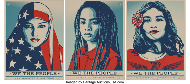 Shepard Fairey (OBEY), ‘We the People (3 works)’, 2017, Heritage Auctions