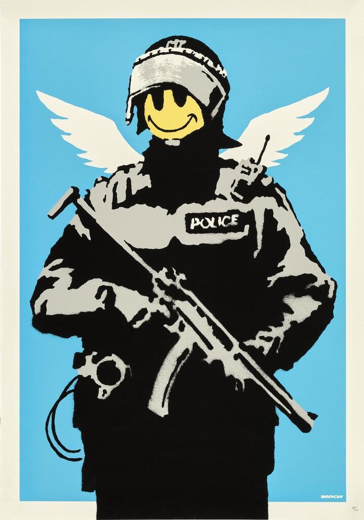 Banksy - Flying Copper