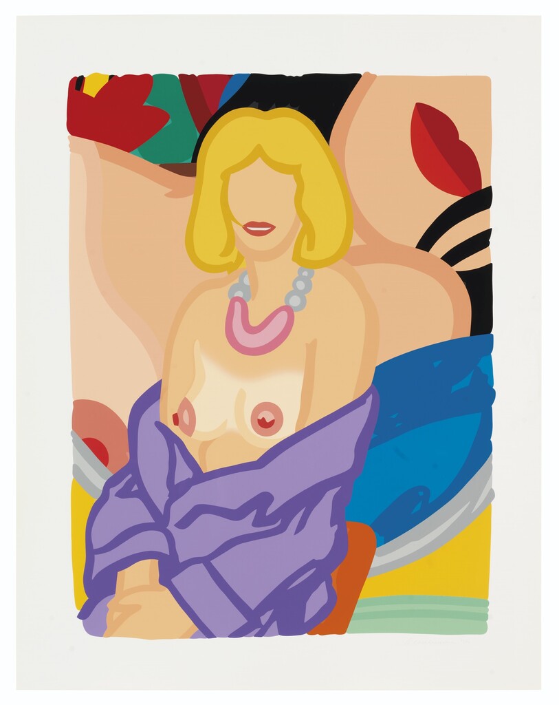 Tom Wesselman - Claire Sitting with Robe Half Off (Vivienne), from Portfolio 90