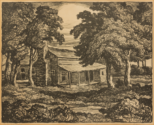 Birger Sandzén, ‘The Old Cecil Homestead’, 1936, Print, Lithograph, Hindman