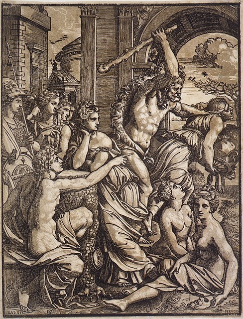 After Tommaso Peruzzi, ‘Hercules chasing Avarice from the Temple of the Muses’, ca. 1510–1530, The Metropolitan Museum of Art
