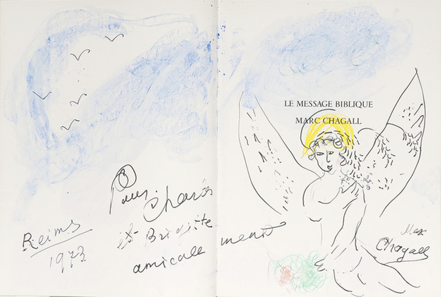 Marc Chagall, ‘Ange nimbé sous le ciel bleu’, 1973, Gloria Gallery