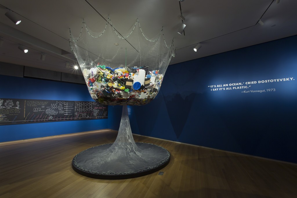 Installation view of 'Crochet Coral Reef: TOXIC SEAS', 2016. Photo by Jenna Bascom. Courtesy of the Museum of Arts and Design. Installation view of 'Crochet Coral Reef: TOXIC SEAS', 2016. Photo by Jenna Bascom. Courtesy of the Museum of Arts and Design.