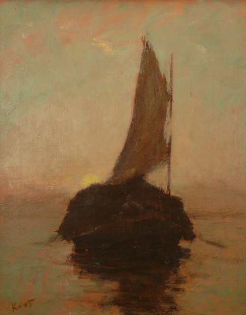 Frederick Kost, ‘Hayboat at Sunset’, ca. 1910, Private Collection, NY