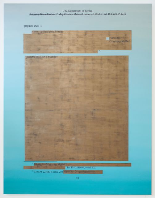 Jenny Holzer, ‘Attorney Work Product’, 2020, Painting, Champagne gold leaf and oil on linen, Hauser & Wirth