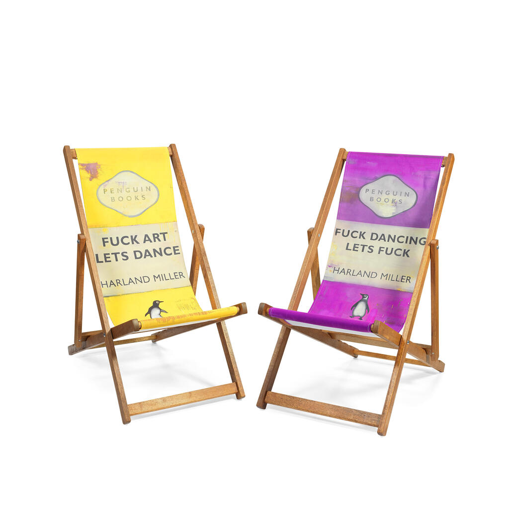 Harland Miller - Fuck Art Let's Dance / Fuck Dancing Let's Fuck (Deck Chairs)