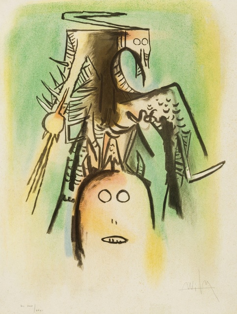 Wifredo Lam, ‘Untitled’, 1973, Print, Lithograph printed in colours, Forum Auctions