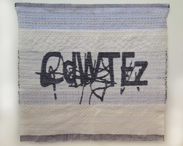 Kira Dominguez Hultgren, ‘CAPTCHA: Please Type the Code’, 2017, Sculpture, Jacquard woven. Polyurethane tape, cotton, wool, novelty yarn., Eleanor Harwood Gallery