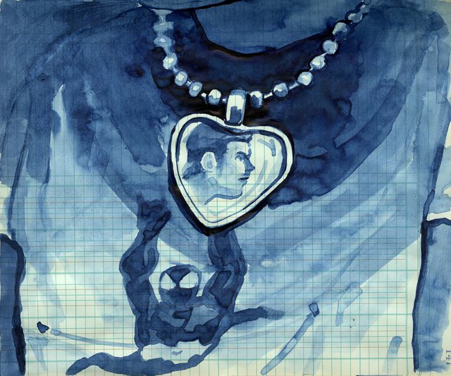 Tyler Bright Hilton, ‘Sad Carlotta ii’, 2017, Drawing, Collage or other Work on Paper, Ink on paper, VIVIANEART