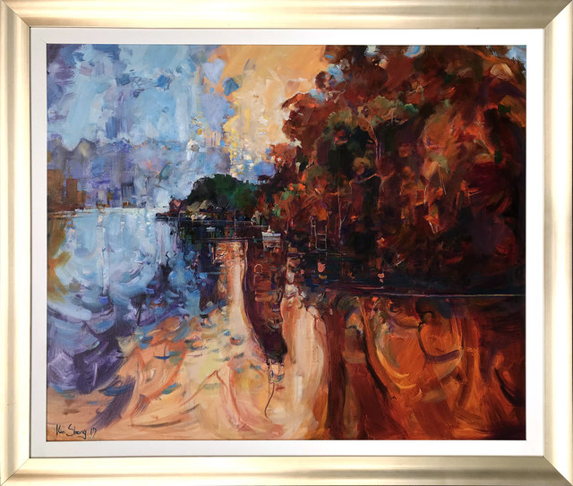 Ken Strong, ‘Middle Harbour - Forthcoming Shadows’, 2019, Painting, Oil on Canvas, Wentworth Galleries