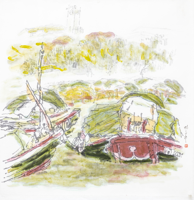 Lim Tze Peng, ‘Bumboats On the Singapore River’, 1980-1990s, Ode to Art