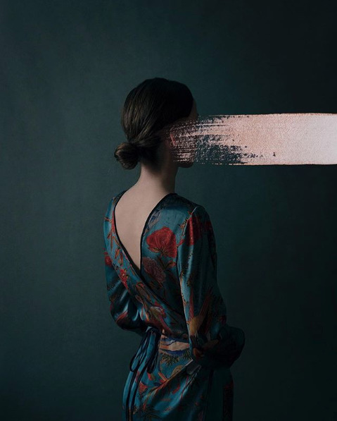 Andrea Torres Balaguer, ‘Peony’, 2017, Mixed Media, Hahnemuhle Photo Rag Baryta paper and Acrylic Painting, Alzueta Gallery
