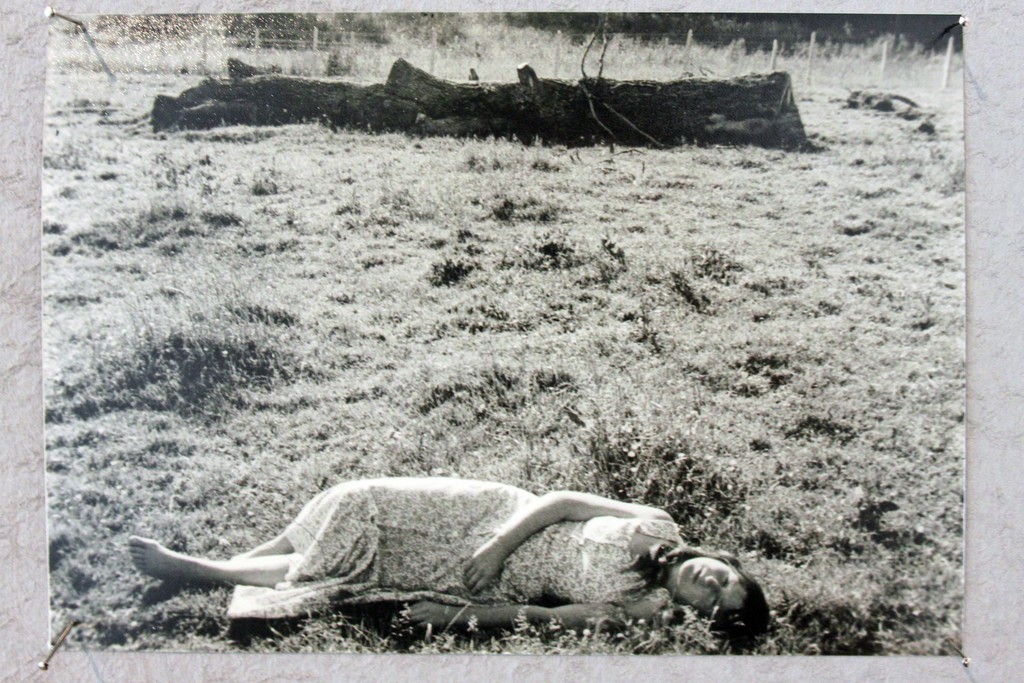 'Photo of Sleeping Like a Log' performance by Annabel Nicolson, 1974 'Photo of Sleeping Like a Log' performance by Annabel Nicolson, 1974