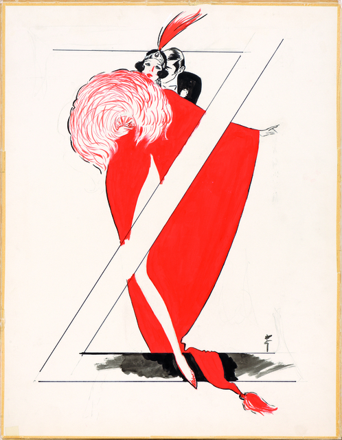 René Gruau, ‘Ziegfield Follies’, 1988, Drawing, Collage or other Work on Paper, Indian ink and gouache on paper, Alexis Pentcheff