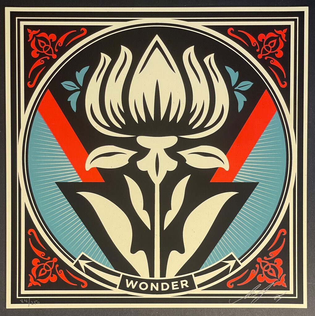 Shepard Fairey "Wonder" Fine Art Screenprint Street Contemporary Obey Giant