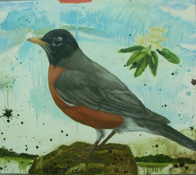 Eleanor Miller, ‘Robin with Blossom’, 2012, Clark Gallery