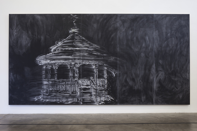 Gary Simmons, ‘Gazebo’, 1997, Drawing, Collage or other Work on Paper, Paint and chalk on panel, Museum of Contemporary Art San Diego