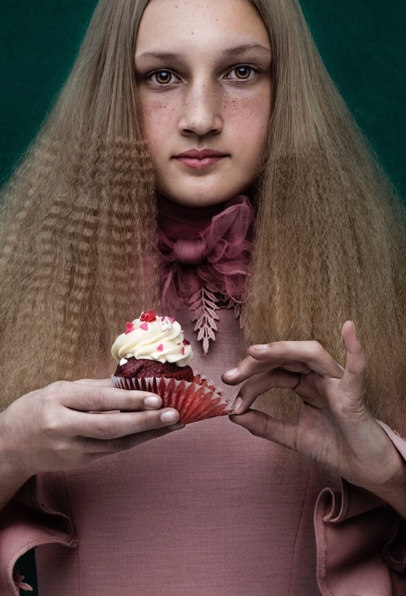 Detail of Girl with Cupcake by Shelly Mosman Detail of Girl with Cupcake by Shelly Mosman