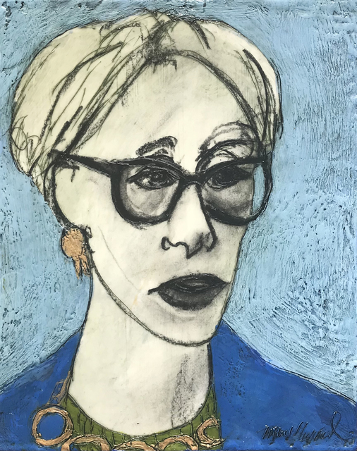 Marcie Wolf-Hubbard, ‘Wendy Sherman’, 2021, Painting, Encaustic and charcoal on panel, Zenith Gallery