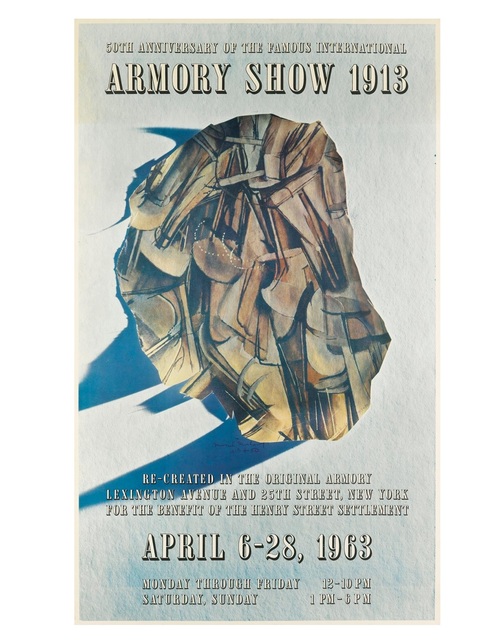 Marcel Duchamp, ‘"50th Anniversary of the Famous International Armory Show 1913", Exhibition Poster Designed by Marcel Duchamp’, 1963, VINCE fine arts/ephemera