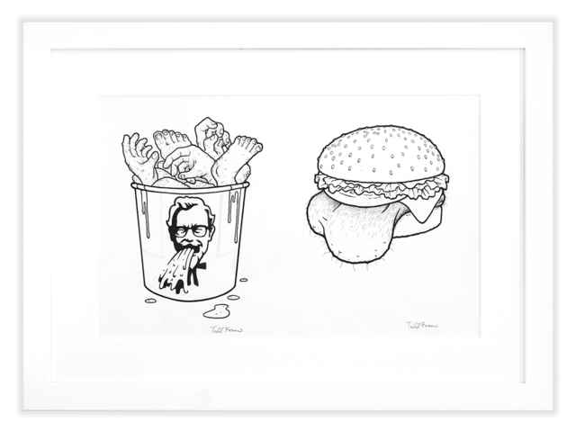 Todd Francis, ‘EAT SHIT AND DIE TRUJILLO CHICKEN/MIORANA DOGBALLS’, Subliminal Projects
