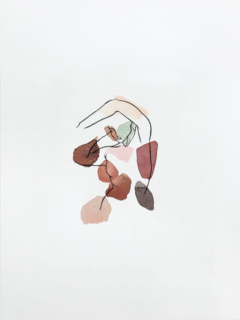 Andrea Hurtarte, ‘Luna’, 2020, Drawing, Collage or other Work on Paper, Watercolor on paper, Uncommon Beauty Gallery