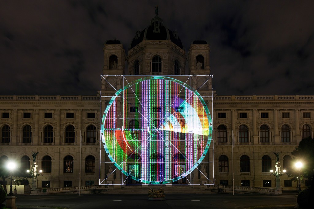 AROTIN & SERGHEI, "INFINITE SCREEN – The Babel Tower", Kunsthistorisches Museum Vienna, 2016, Courtesy: museum in progress (www.mip.at) AROTIN & SERGHEI, "INFINITE SCREEN – The Babel Tower", Kunsthistorisches Museum Vienna, 2016, Courtesy: museum in progress (www.mip.at)