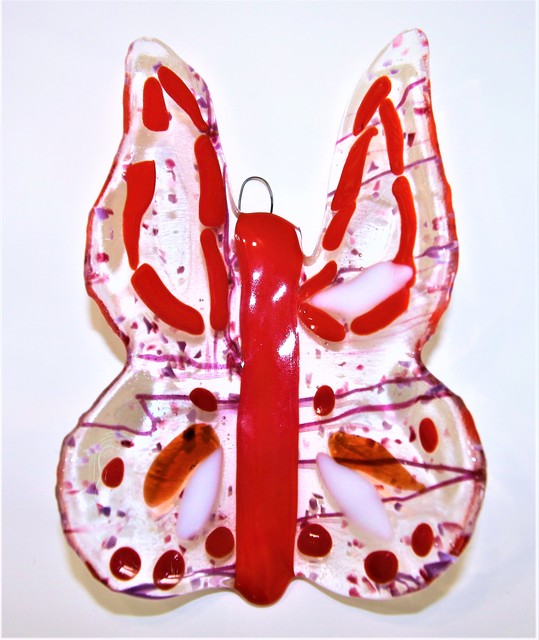 Mariana Villanueva, ‘Red Passion small butterfly nr.13 ( the lucky number for the artist)’, 2017, Design/Decorative Art, Glass modeled by the fusion method at high temperature, Renaissance Art Gallery