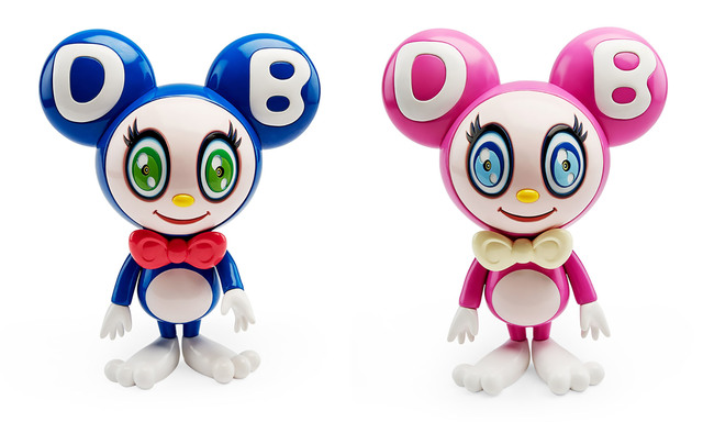 Takashi Murakami, ‘Takashi Murakami DOB-kun: set of 2 (Murakami dark blue & fuschaDOB-kun)’, 2019, Sculpture, Painted vinyl cast figures, Lot 180