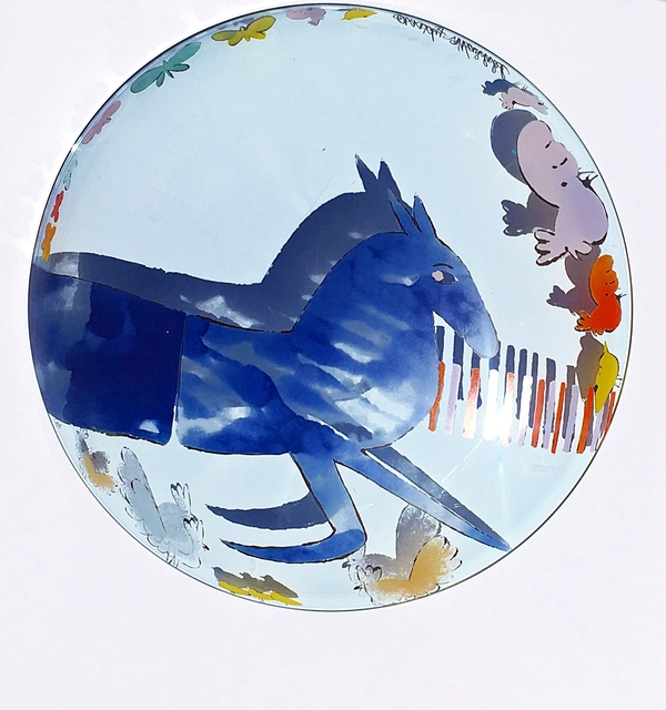 Andy Warhol, ‘Vintage Rosenthal Charger Plate (Unicorn)’, ca. 1991, Design/Decorative Art, Ceramic Plate with Silkscreen Glass (authorized signature fired onto plate), Alpha 137 Gallery