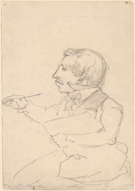 Emanuel Gottlieb Leutze, ‘Eastman Johnson Sketching’, ca. 1849/1851, Drawing, Collage or other Work on Paper, Graphite and touches of black chalk on wove paper, National Gallery of Art, Washington, D.C.